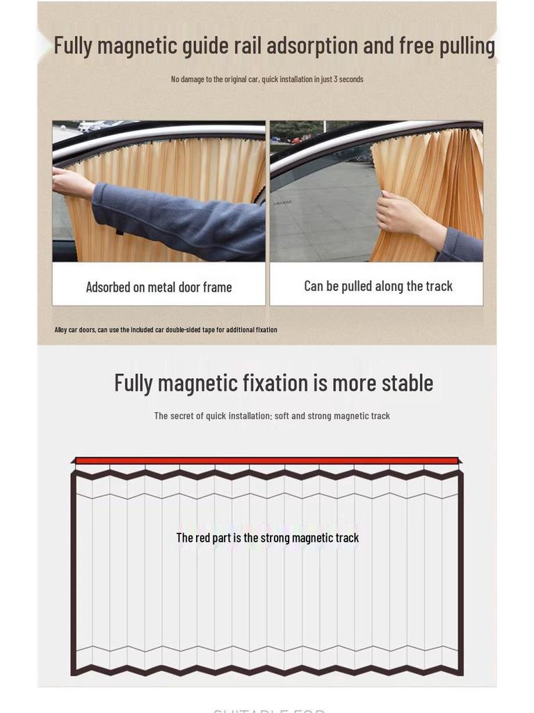 Car Curtain Sunshade for Geely Models: Boyue, Emgrand GL, Vision GS, Haoyue, Xingrui, Bin Yue, Xingyue L, Borui.