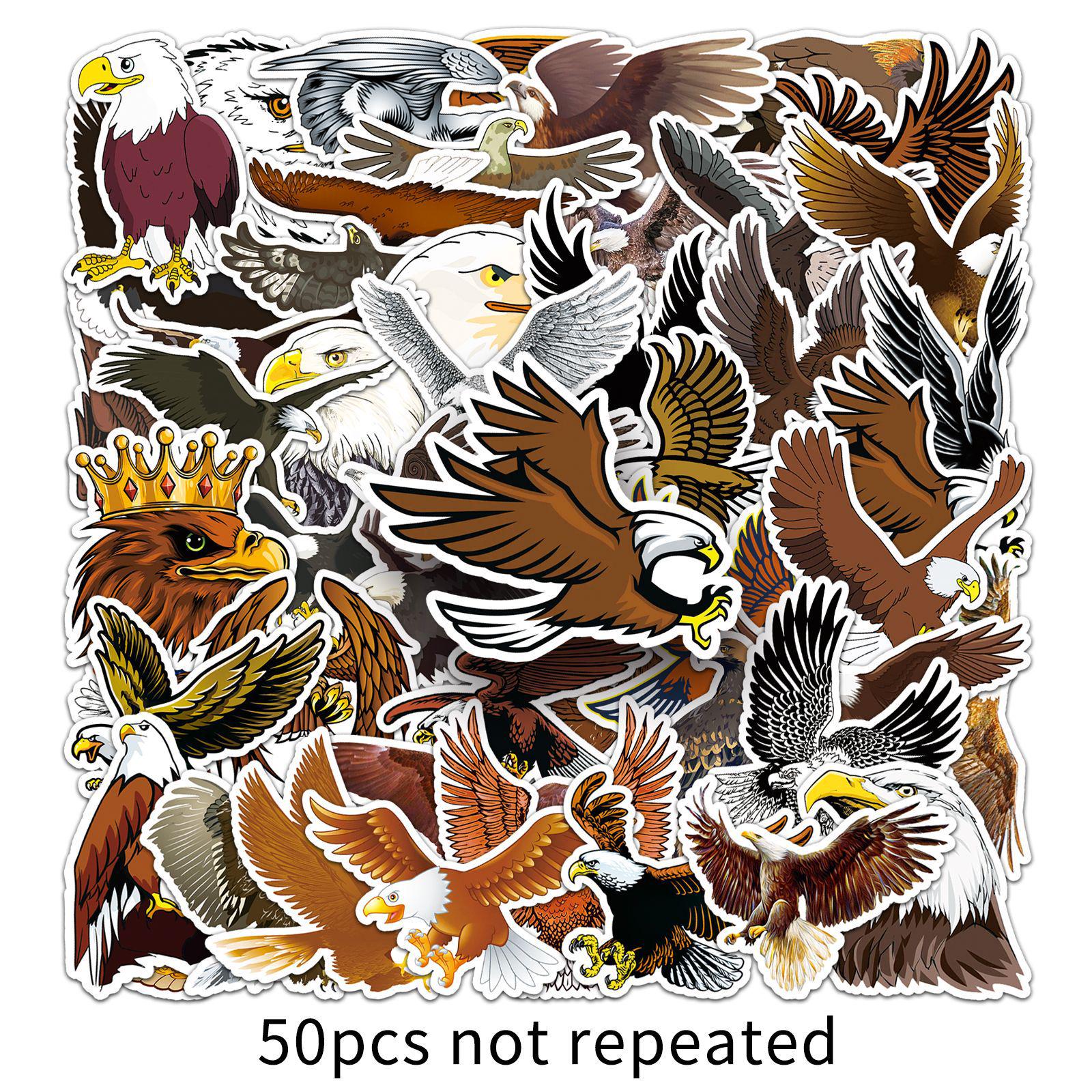 Eagle Animal Graffiti Stickers - 50 Sheets for Laptop, Car, Luggage, and Decor