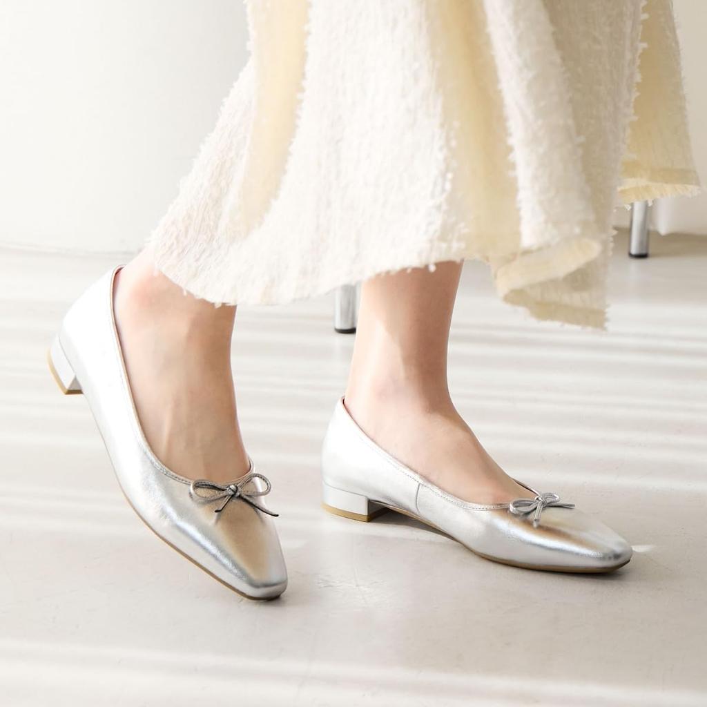 HIMIKO/Himiko/Square Toe Ballet Shoes/640008 Silver 215