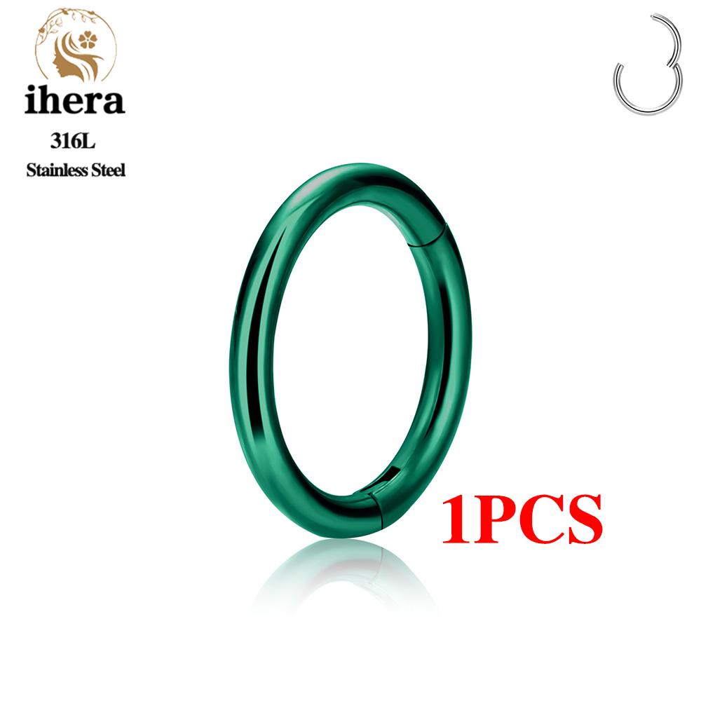1/10PCS Stainless Steel Round Small Nose Ring Hoop 16G 18G 20G Hinged Segment Tragus Septum Cartilage Piercing Body Jewelry