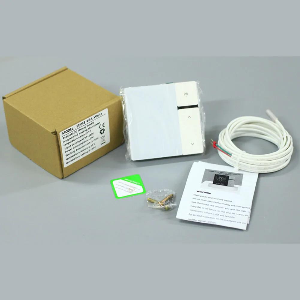 3/16A Smart WiFi Thermostat, Compatible With Tuya= App,For Electric Floor Heating Or Water/Gas Boiler LCD Display Voice Controer