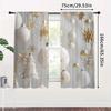 2 Panel Christmas Curtains White and Gold Christmas Balls Christmas Tree Window Decoration Curtains Stock Shipping Fast