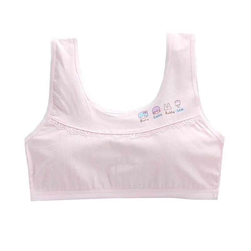 Teen Girls Training Bras Puberty Wireless Elastic Bra Cotton Free Size Sport Tank Tops Underwear Dropshipping