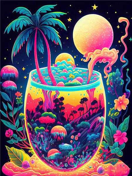 2023 Ice Cream Cup 5D Diamond Painting New Collection Mosaic Landscape Cross Stitch Embroidery Kit Cartoon Rhinestone Decor