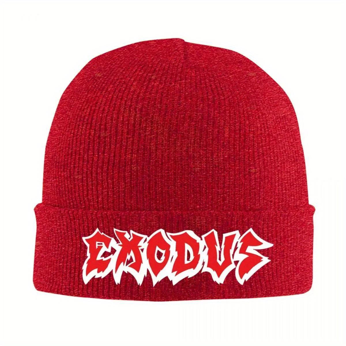 Шапка-бини Exodus Rock Band Для женщин мужчин Музыкальная Зимняя Теплая Шапки-бини Вязаные Шапки