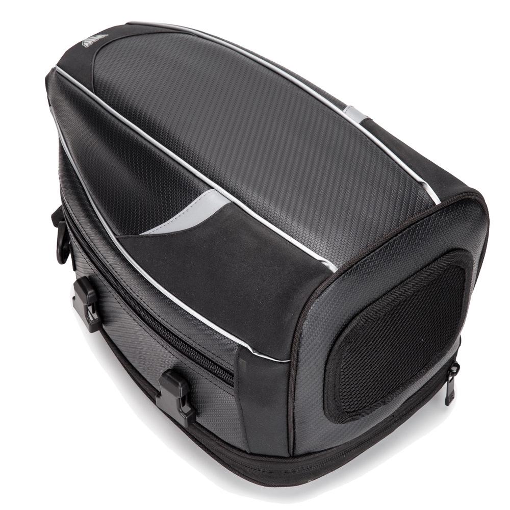 

Motorcycle Tail Bag: Multifunctional Rear Seat Gear with Large Capacity for Helmets 22 L чёрный