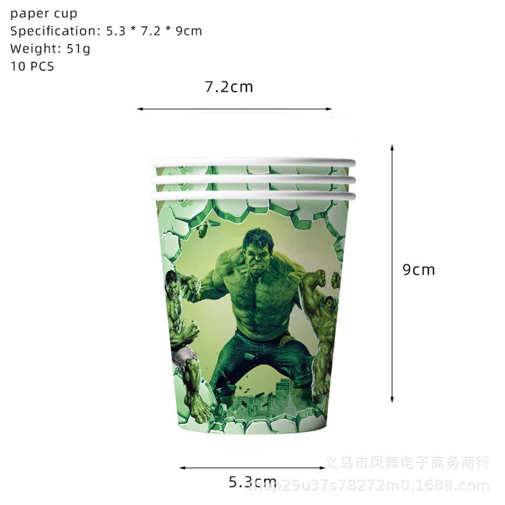 Hulk The Hulk Birthday Party Decoration Cupboard Flag Balloon Cake Flag Tablecloth Set