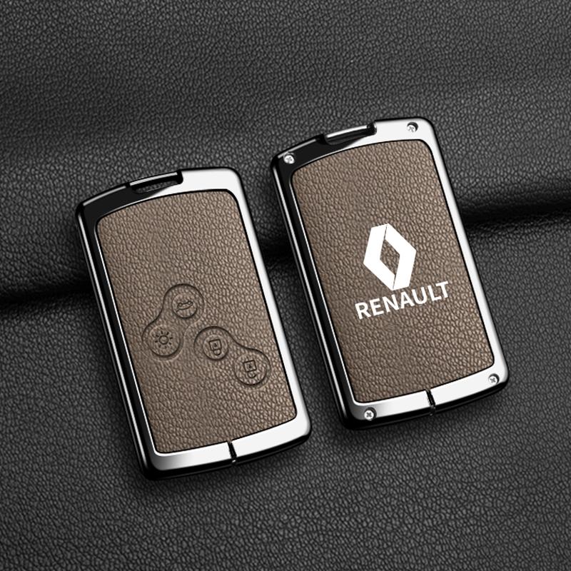 Interior Stickers Zinc Alloy Car Key Case Bag Metal Key Shell For Renault Sandero Duster Clio 5 Captur Austral Kadjar Megane Lo