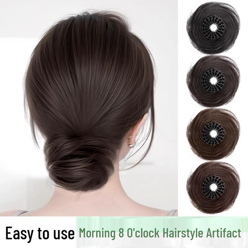 Women's Fluffy Bird's Nest Hair Bun Wig & Hair Tie
