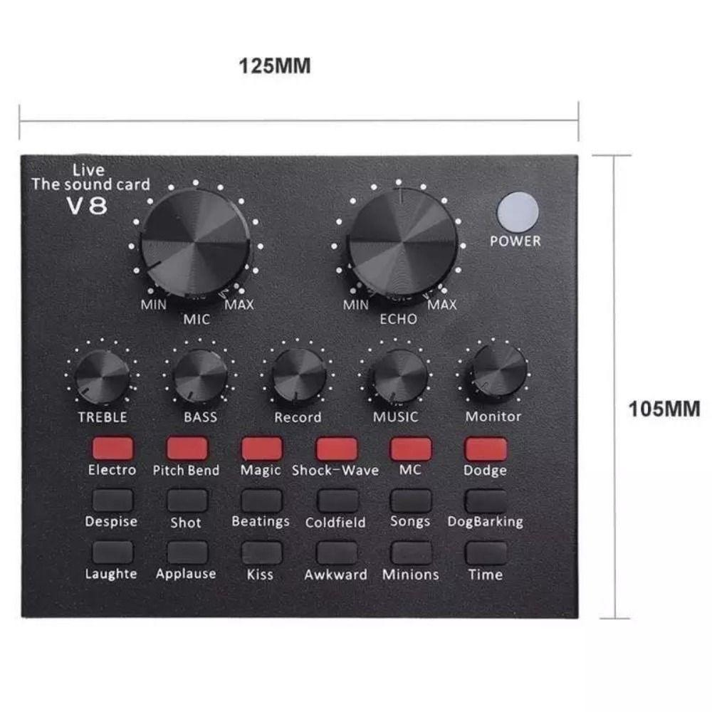 BM800 Audio Mixer Computer Sound Card Live Podcast Equipment Bundle  Studio Recording