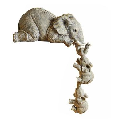 New Elephant Hanging Crafts Artwork Outdoor Courtyard Child Mother Horticultural And Resin Thre X7F2