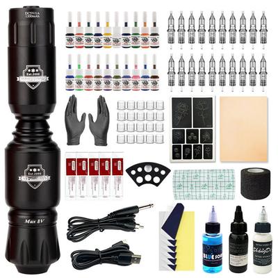20 Color Tattoo Ink Set Integrated Tattoo Machine Complete Set Rocket Tattoo Pen Tattoo Tool Equipment