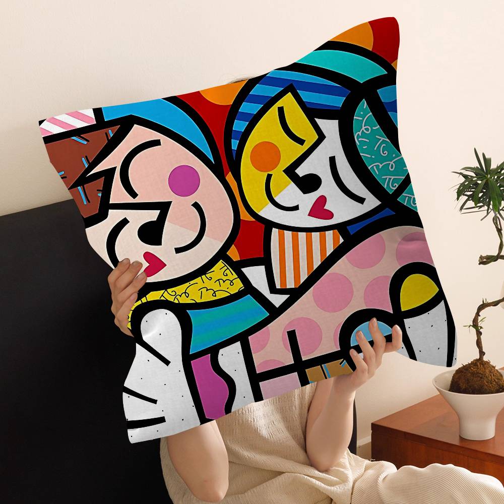 B-Britto Cushion Cover Decorative Pillow Sofa Home Decor Case Pillow Cases