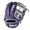 AW General Use Dual Hat 86 Throw White/Hair Infielder's Gray/Purple Left-Handed