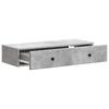 Wall Mounted Side Table Concrete Grey 87.5 x 34.5 x 17 cm