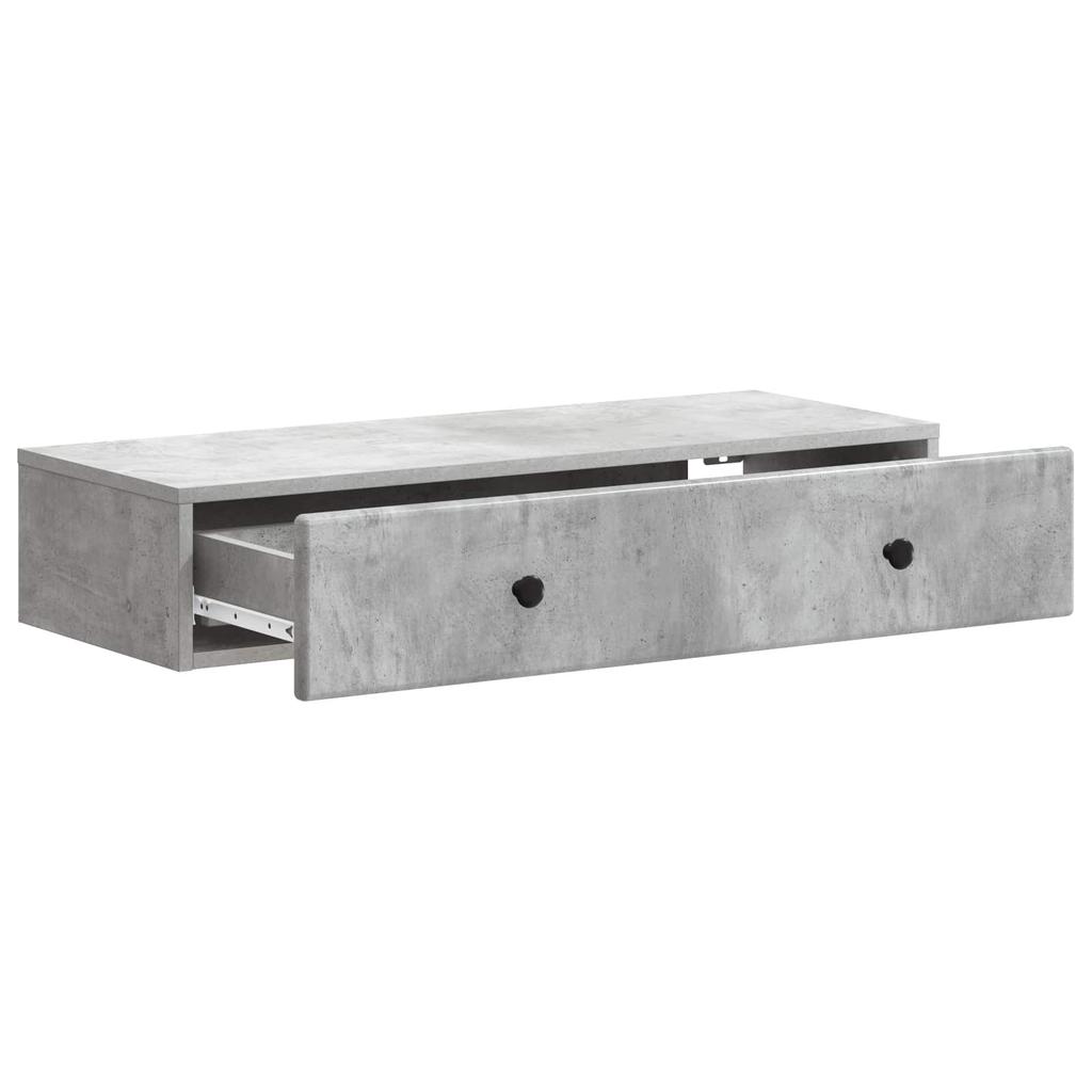 Wall Mounted Side Table Concrete Grey 87.5 x 34.5 x 17 cm