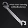 Adjustable Double Hook Spanner Tool High Carbon Steel Large Open End Wrench Ergonomatic Handle For Expert Technicians