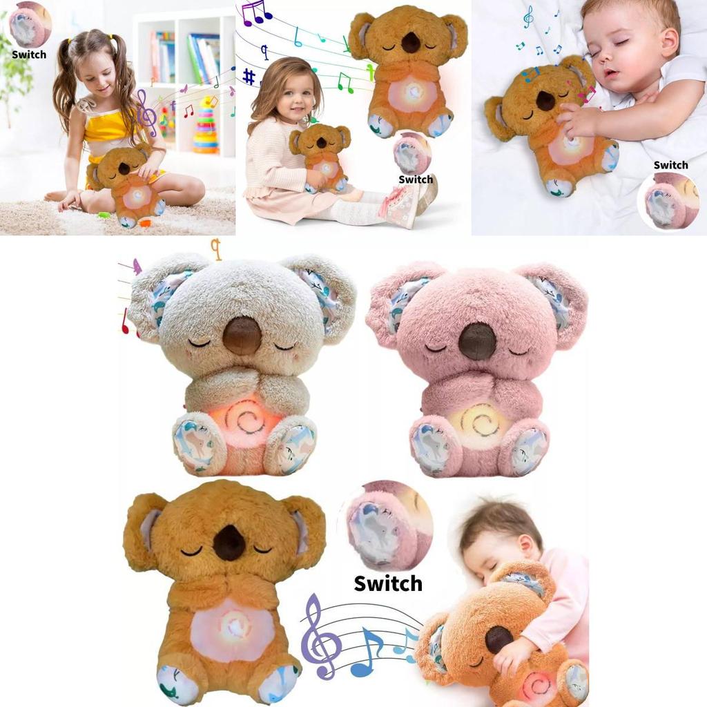Adorable Pink Koala Sleep Aid Plush Toy With Soothing Music For Babies