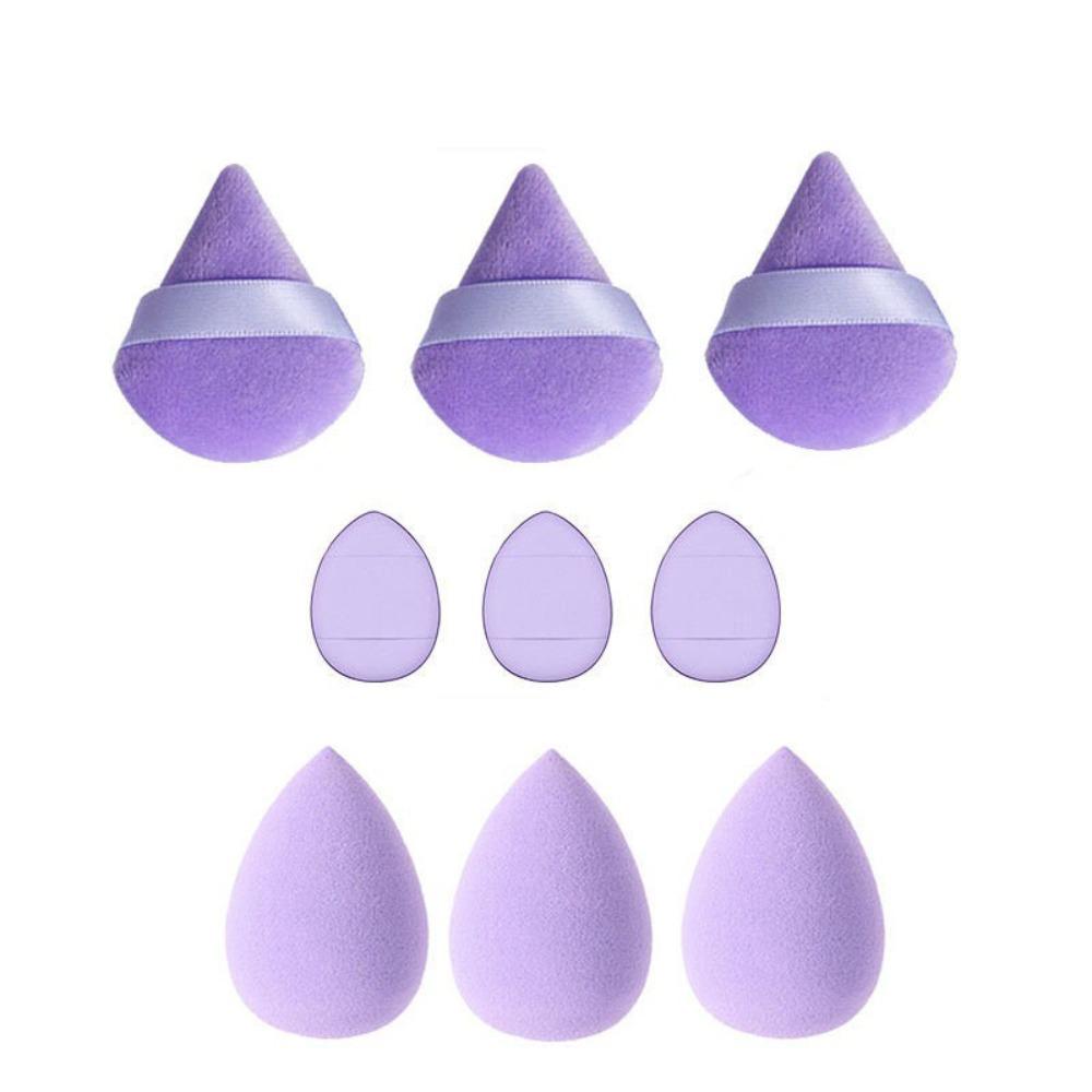 9Pcs Makeup Sponge Set Dual Use Contour Highlight Sponge for Liquid Cream Powder All Skin Types Cosmetic Accessories