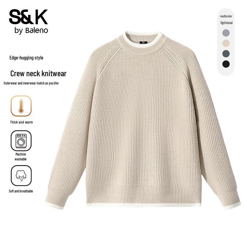 Baleno S&K Series Unisex Winter Thickened Round Neck Sweater