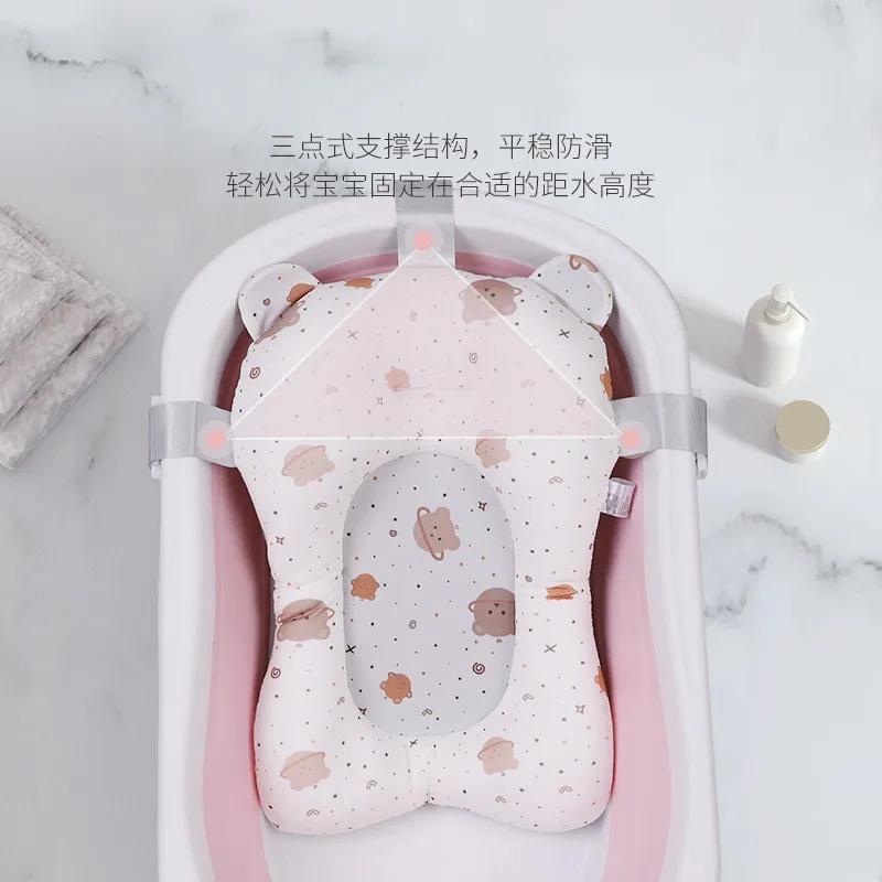 Podložka do vaničky pro miminka Skládací podložka do dětské vaničky Podpěrka pro novorozence Polštářek do vaničky pro kojence Protiskluzová měkká komfortní opěrka těla