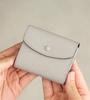 SOPO SO57 (Oyster Gray) Bifold Mini Compact Slim Leather Wallet for Men and Women, Made In Japan