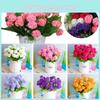 Elegant 9 Heads Artificial Carnation Silk Flowers Bouquet For Home And Wedding Decor