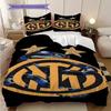 Inter Milan Emblem Serpent Three-piece set (1 * duvet cover + 2 * pillowcase, without core) 2D Flat Duvet cover and pillowcase Soft and comfortable