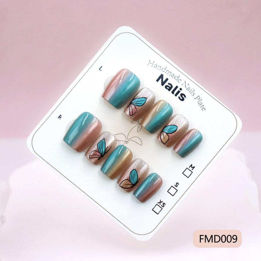 Cat's Eye Model, Beautiful Temperament, Little Fairy, Royal Sister Style Nail Art, High-end Niche 10 Pieces, Sub-size Wearing Nail