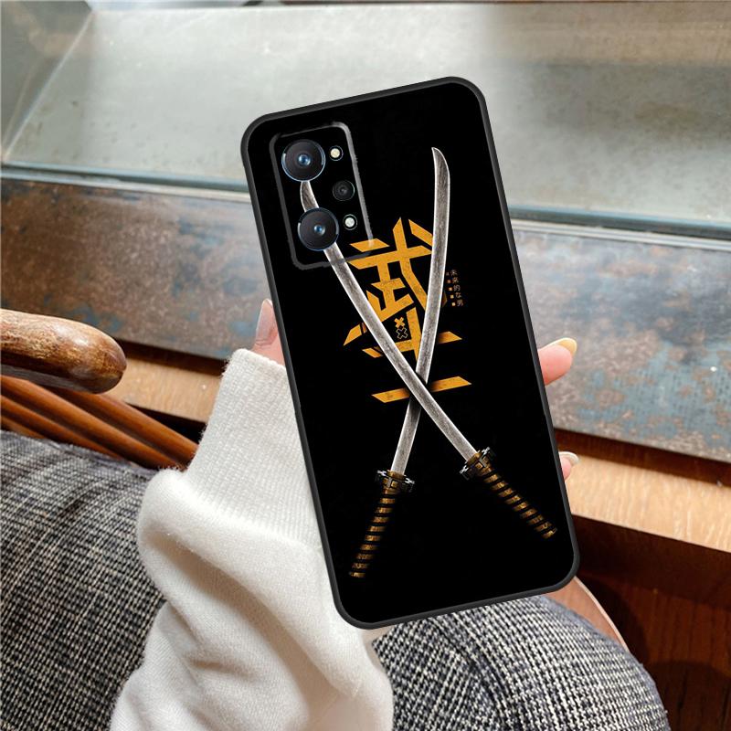 

Чехол-катана самурая для Японии для Realme 15 Pro GT7 GT6 11 12 13 14 Pro Plus C55 C51 C53 C35 C33 C61 C65 C67 C71 C75 Realme C21Y C25Y