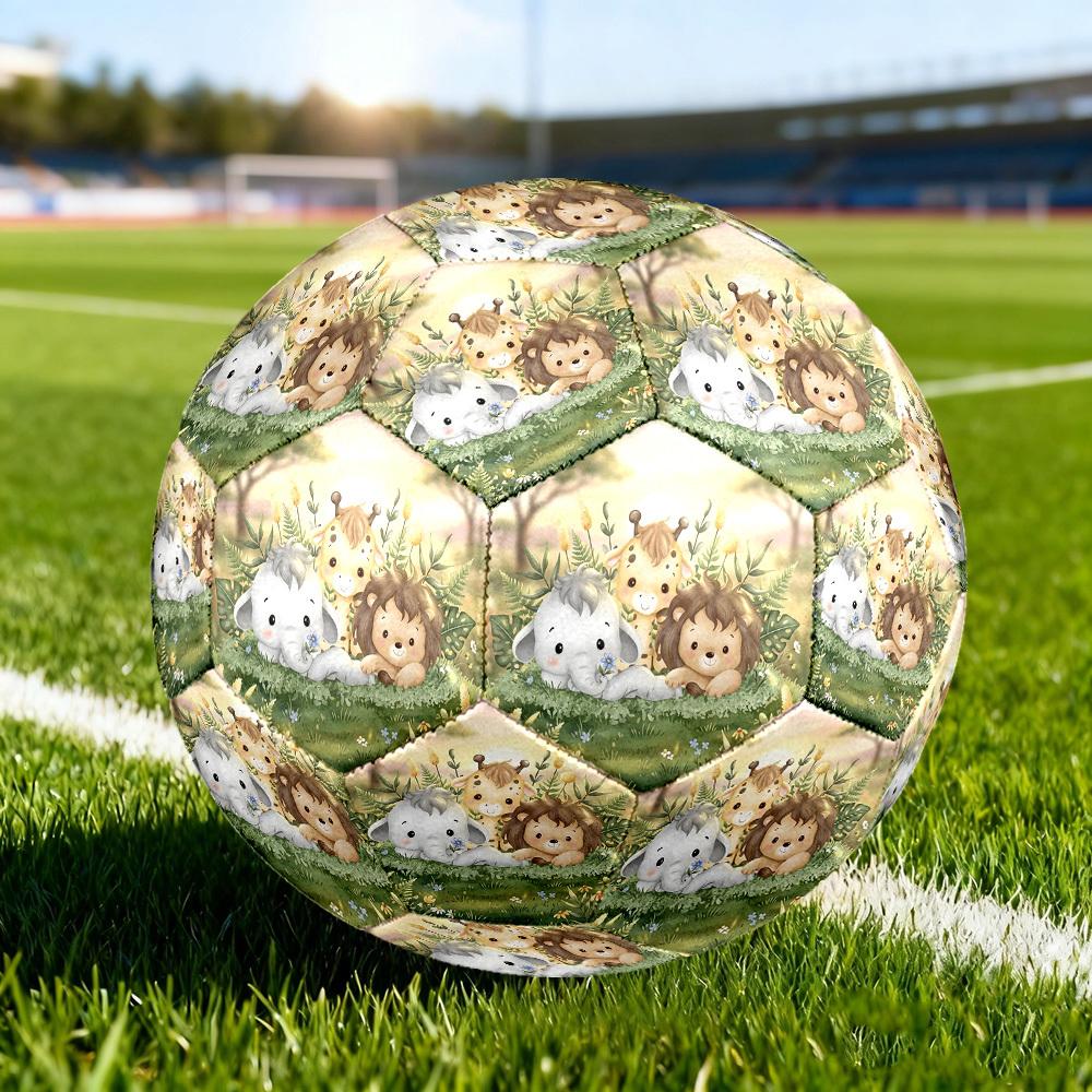 1pc Safari Friends Size 5 Soccer Ball Professional Match Training Football Indoor &Outdoor Sports Ball Training Ball Lightweight Durable Y9