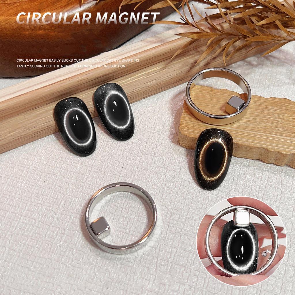 Quick Hollow Cat Eye Nail Magnet Tool Strong French Ring Magnetic Manicure Kit Beginner-Friendly DIY Nail Art Auxiliary Tool