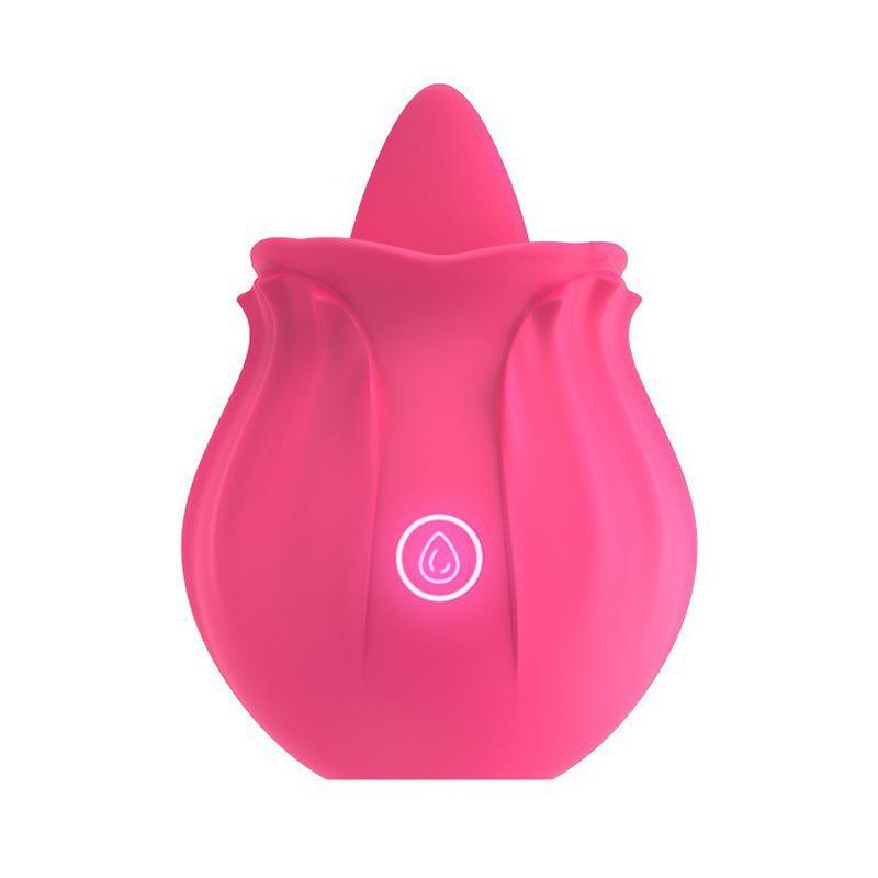 Rose Red Toy G Spot Vibrator Tongue  Licking Clit Stimulator Oral For Women Rechargeable Breast Nipple Female Masturbator