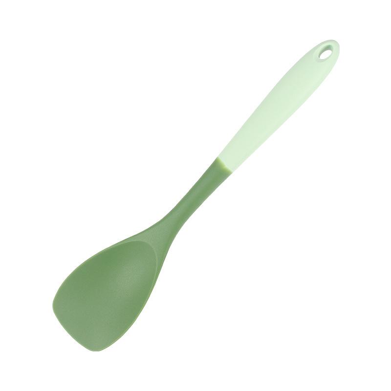 6Piece Silicone Kitchen Utensil Set Chinese Spatula Soup Ladle Slotted Turner Pasta Spoon Salad Honey Scrapers for Non