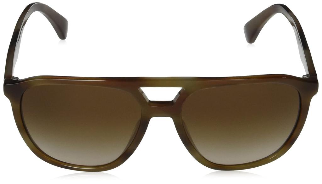 Emporio Armani EA4156 Striped Brown Lens 58 Men's Brown/Gradient