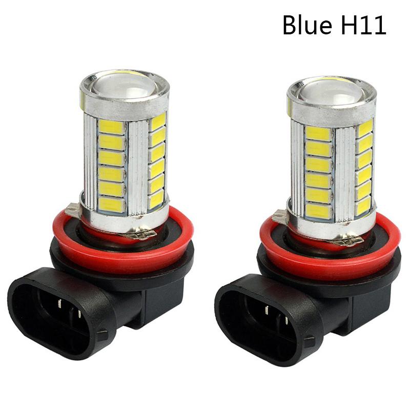 2Pcs Car H8 H11 LED 9005 9006 5630 33SMD Fog Lamp Auto Tail Brake Bulb Turn Signal Daytime Running Light Bulb