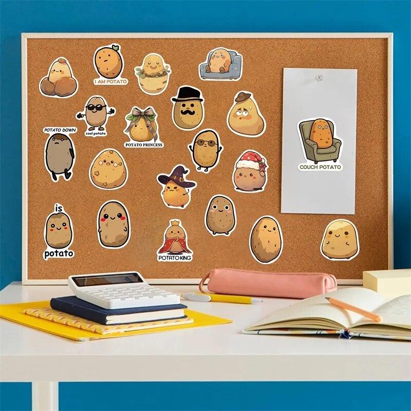 10/50PCS Cartoon Kartoffel aufkleber Ästhetische graffiti Aufkleber für DIY Gepäck Laptop Skateboard Fahrrad Aufkleber