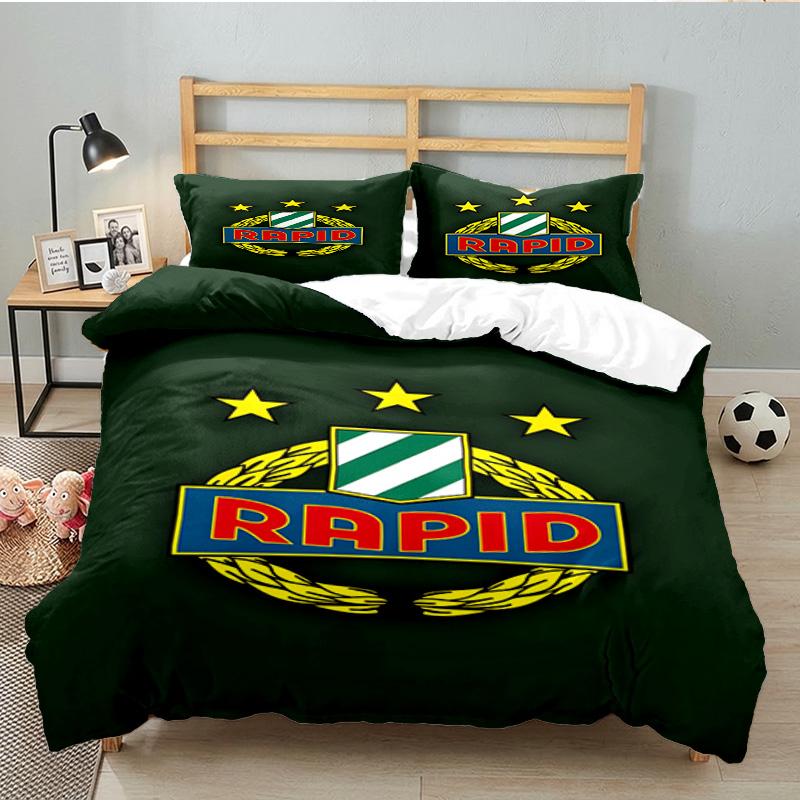 Native Spirit Rapid Ultras 3-teiliges Bettwäsche-Set, Ideal für 1 Bettbezug und 2 Kissenbezüge, Perfekt als Geschenk für Fans, Ideal für Schlafzimmer, Studentenwohnheim