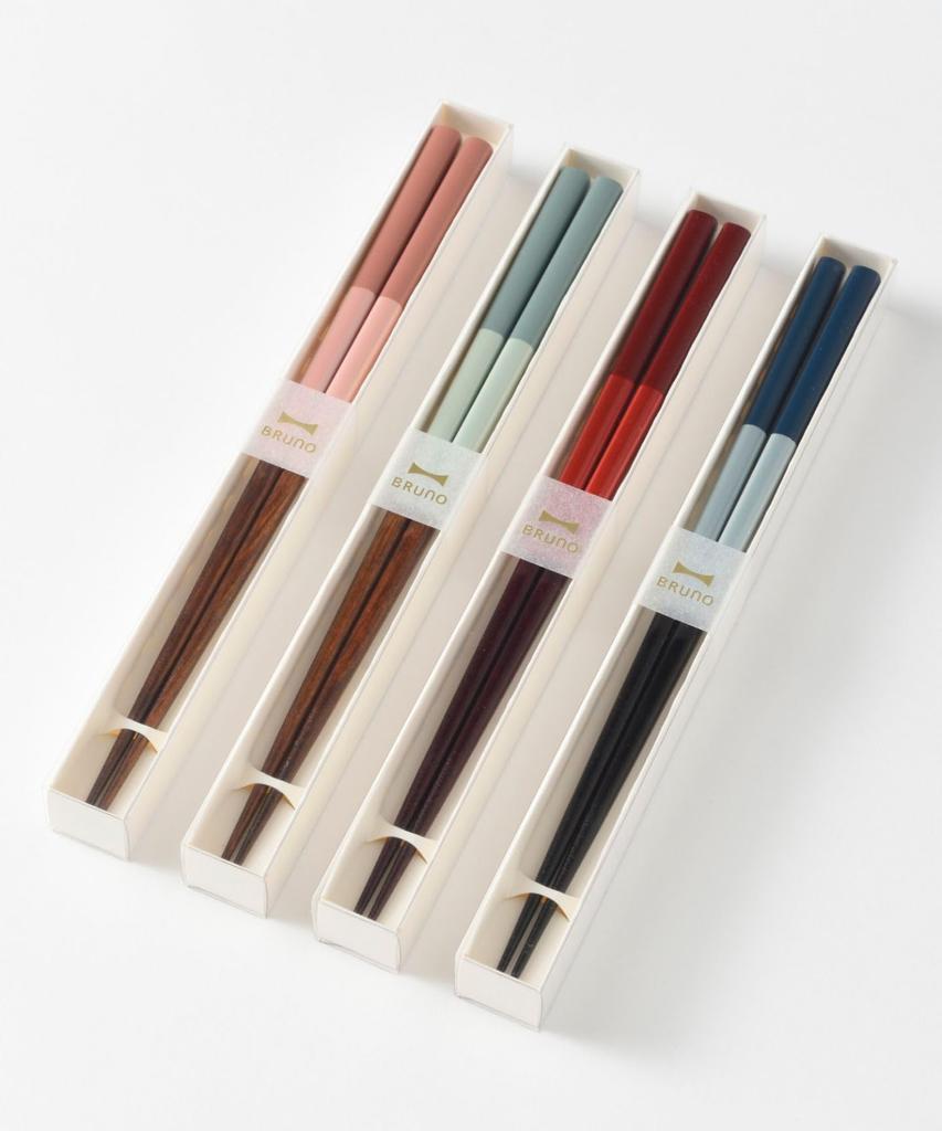 BRUNO BRUNO Colored Square Lacquered Chopsticks, Navy, No Size, 1830506