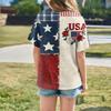 Kids Independence Day Print Round Neck Short Sleeve Casual T-shirt