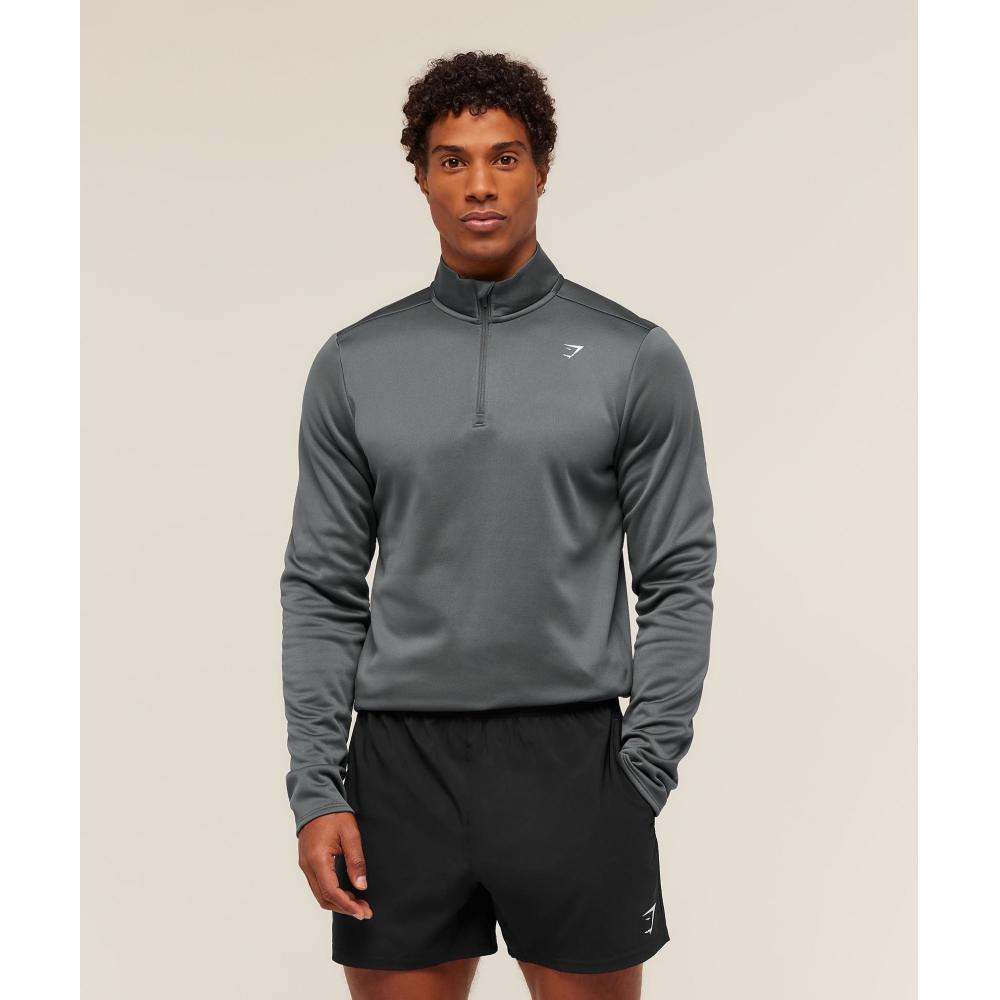 Gymshark Training 1 4 Zip Graphite Grey A1c4q Gb7j