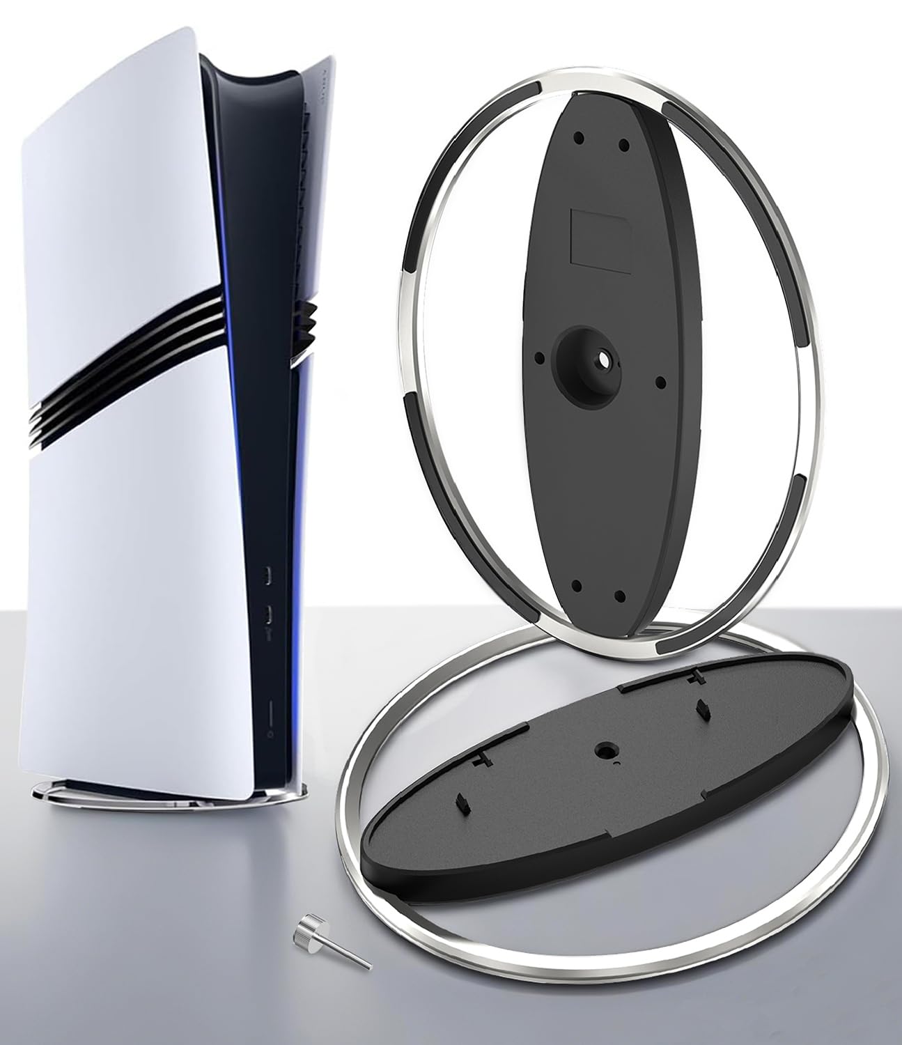 

Нова вертикальна підставка OUSCOOL для PS5 PS5 Slim PS5 Виготовлена з посиленого PS5 Вантажопідйомність при падінні Покращене тепловідведення Землетрус Легко Включає чорний