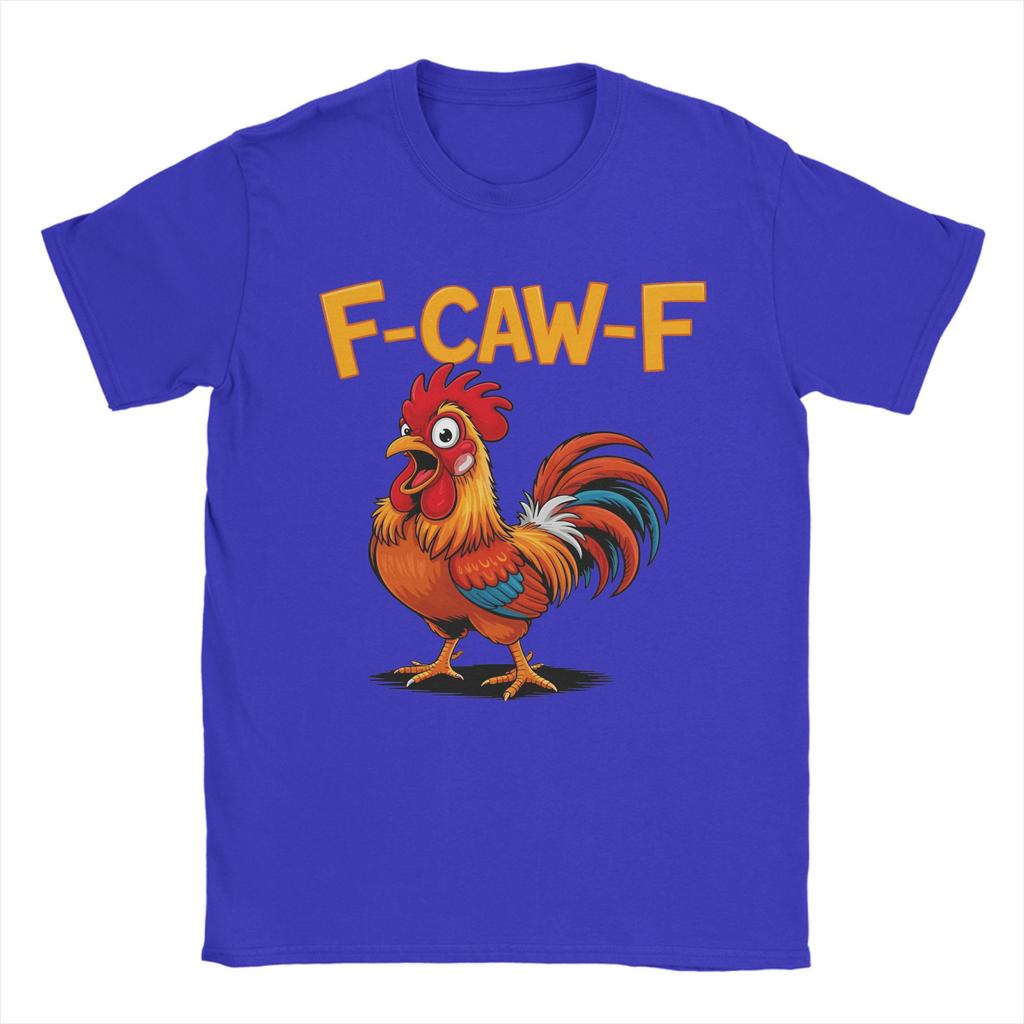 Zabawna koszulka z memem kurczaka F-Caw-F FCAWF na lato, bawełniana koszulka dla mężczyzn, modny T-shirt z krótkim rękawem, casualowe topy Y2K