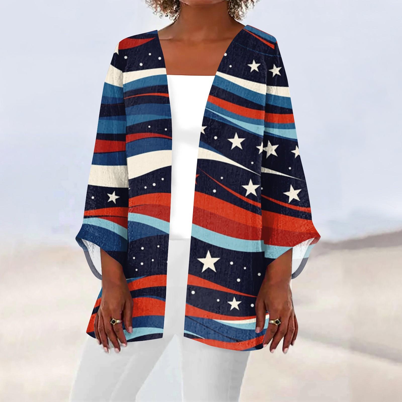 

Женская повседневная модная легкая куртка средней длины с принтом, кардиган XL