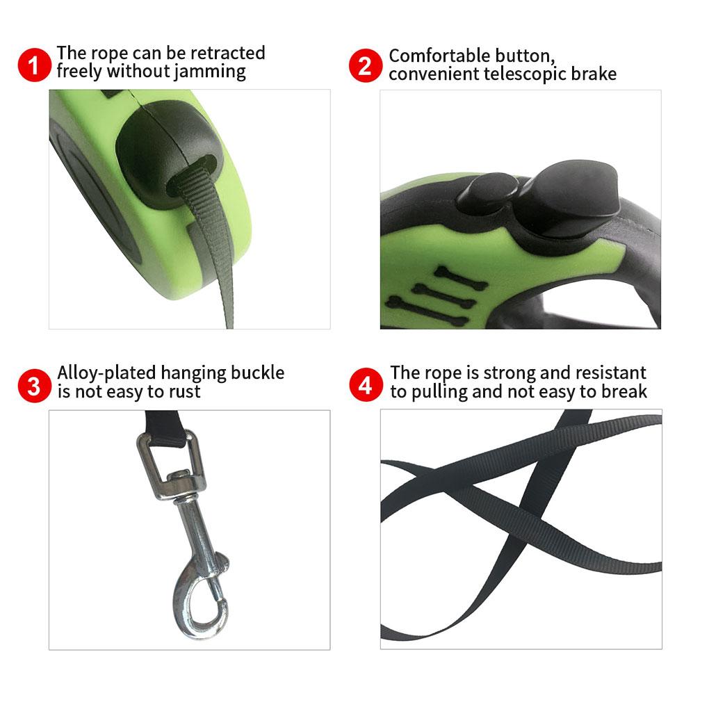 Pet Walking Leash Retractable Pet Traction Nylon Rope