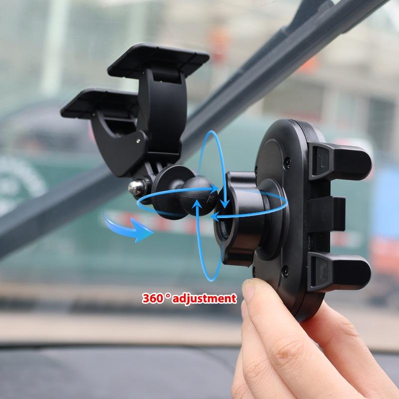 Adjustable Car Dual Base Dashboard New Phone Holder Ultra Stable Car Phone Holder Mobile Phone Stand for 4.0-8 Inch