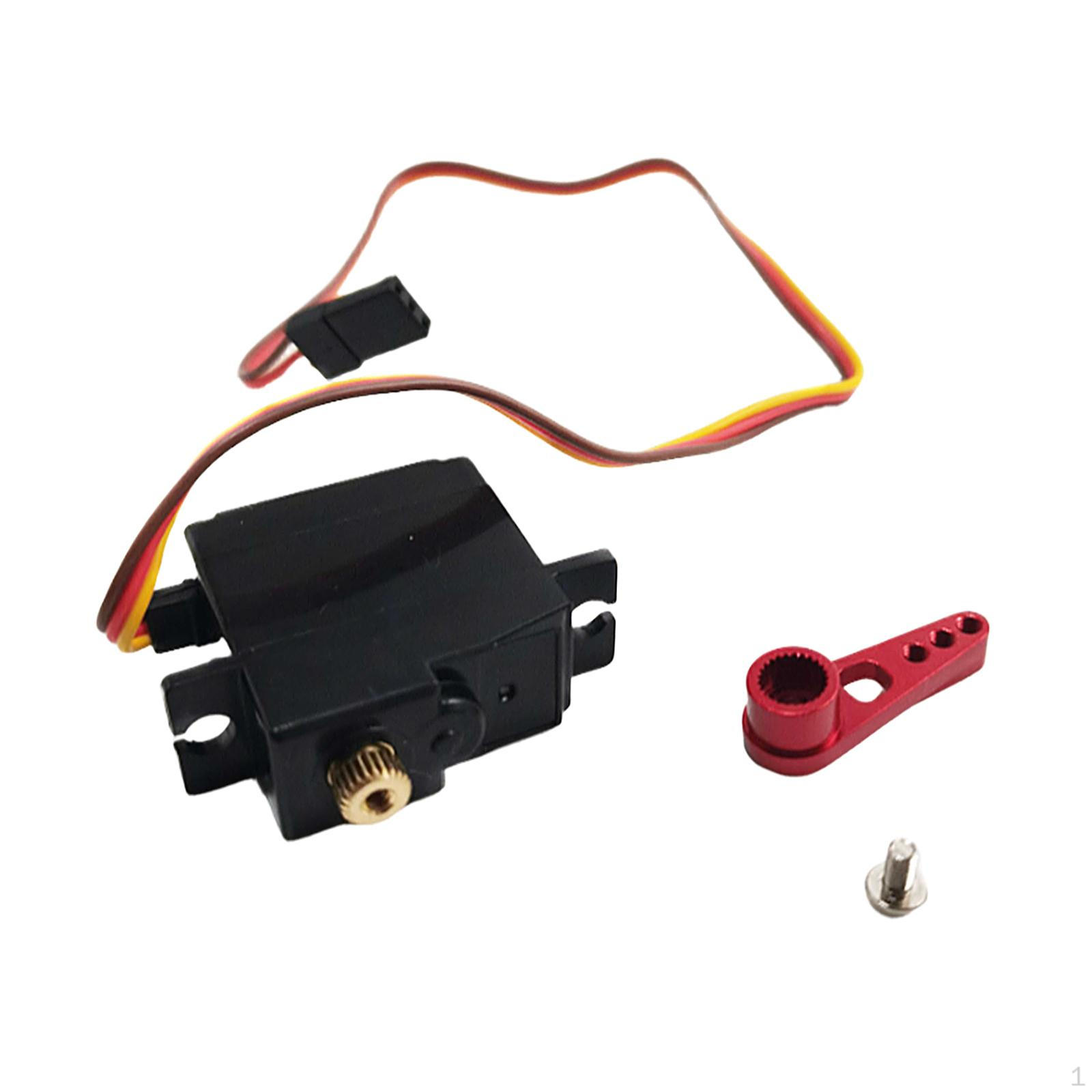 

17G Servo Replacement Spare Part with Arm for MN99S 1:12 Scale RC Car 4x4 Remote Control Truck Red Arm