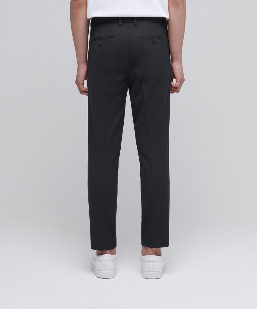 MUSINSA STANDARD Skinny Hidden Elastic Waist Crop Slacks [Dark Gray]