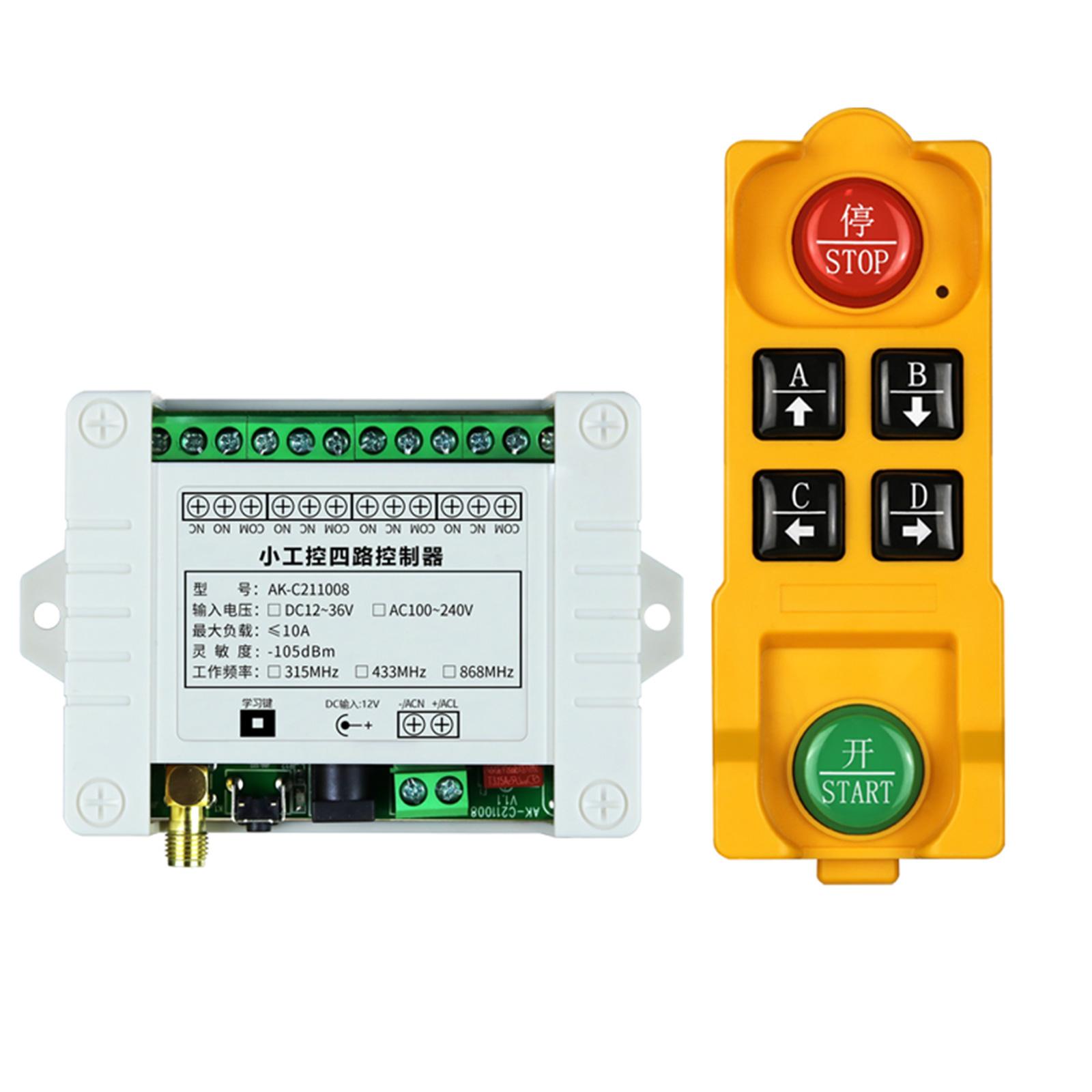 Wireless Remote Switch DC24V 4 Channel Multi-Function Remote Control Switch 315/433Mhz Transmitter Electronic Controller