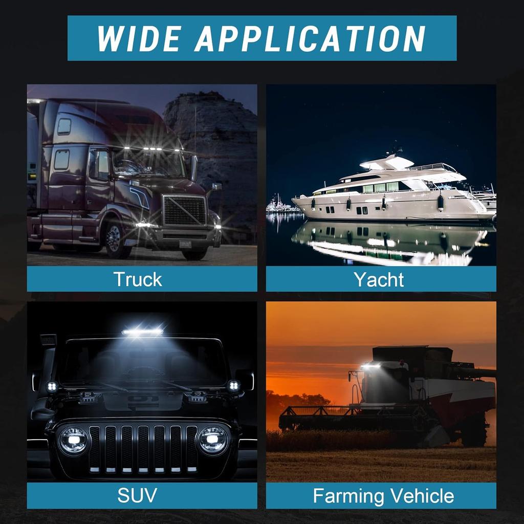 Nifeida 14" Led Light Bar 80W 8000Lm Single Row Led Light Bar Off Road Lights Waterproof Flood & Spot Beam Combo Light For Truck Off Road Pickup SUV